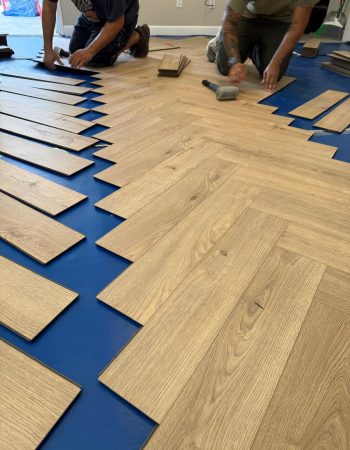 Herringbone vinyl flooring click lock system 1